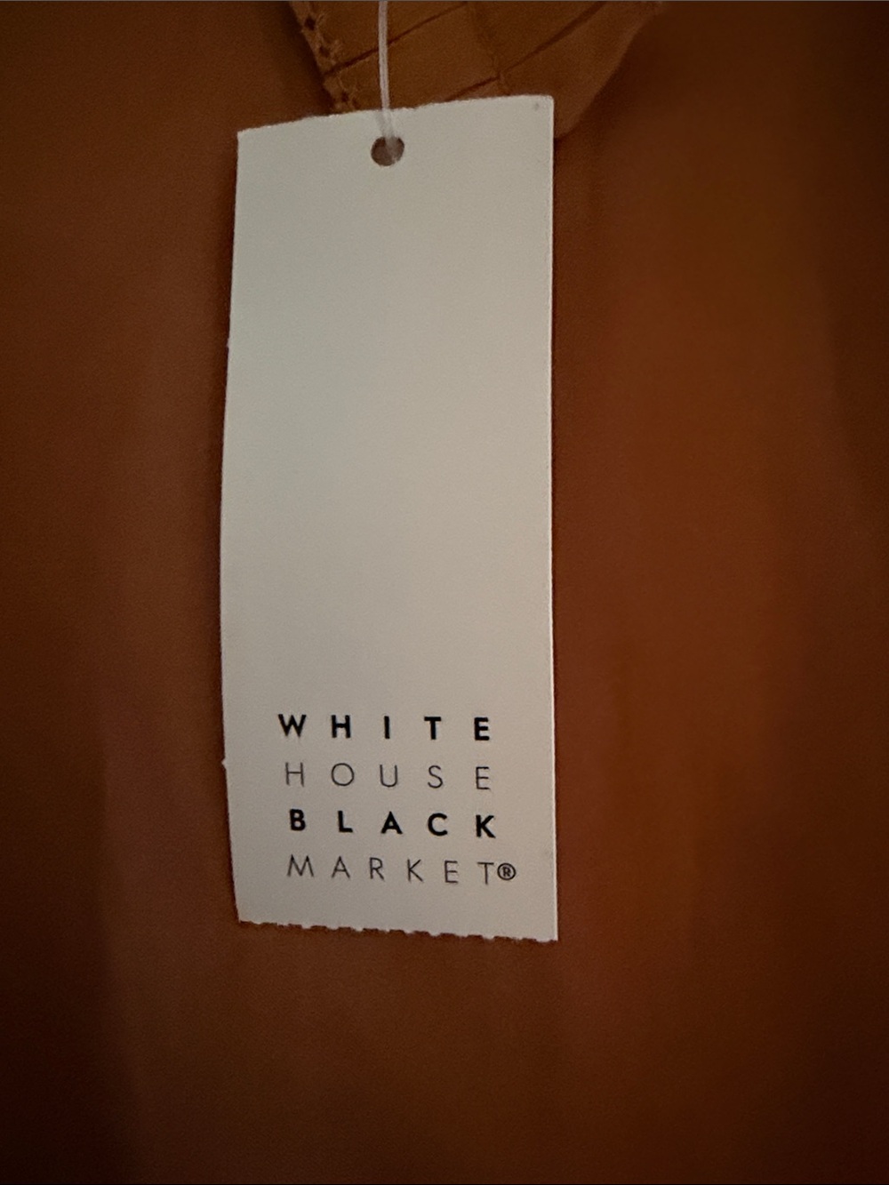 White House Black Market Rust Sleeveless V-Neck Ruffle Trim Top - Picture 3 of 9